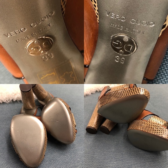 NIB D&G Snakeskin Platform Slingback Heels Sz 39 - Picture 11 of 13